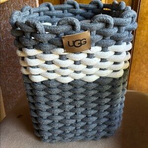 UGG Gray and White Accent Basket